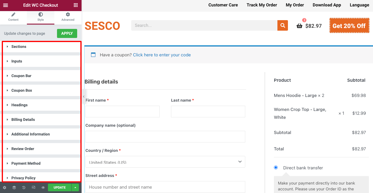 Elementor 및 HappyAddons 7을 사용하여 WooCommerce 체크아웃 페이지를 사용자 정의하는 방법 How to Stylize the WooCommerce Checkout Page