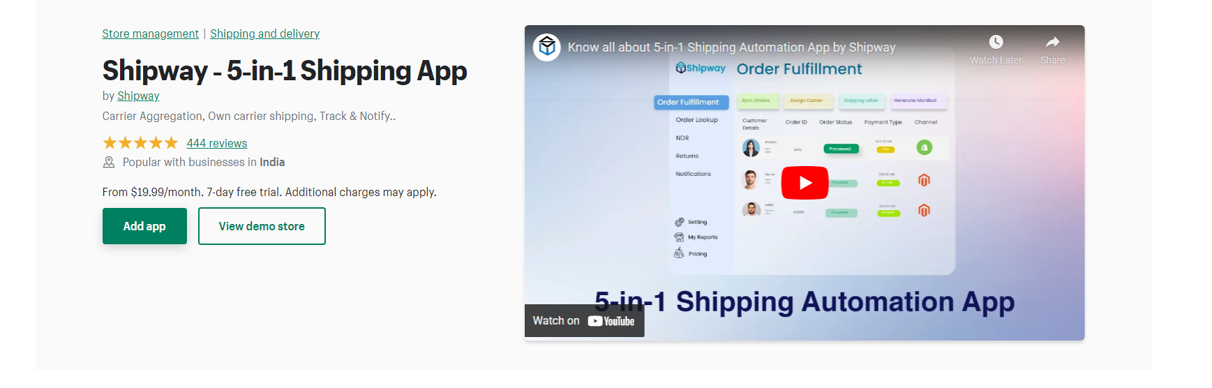Shipway - Shopify-Rückgabe-Apps