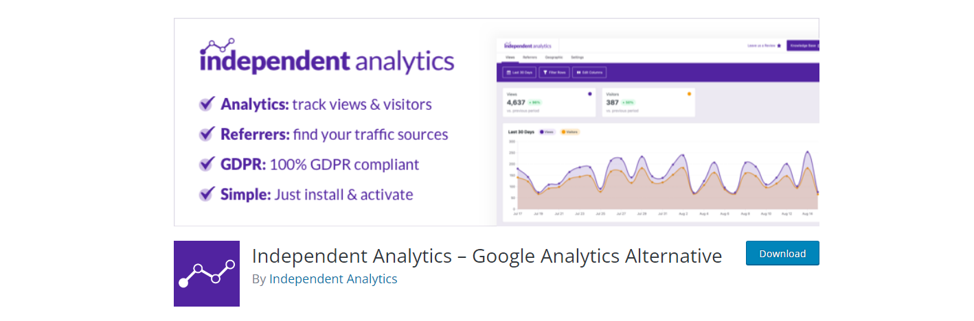 تحليلات مستقلة - إضافات WordPress google analytics