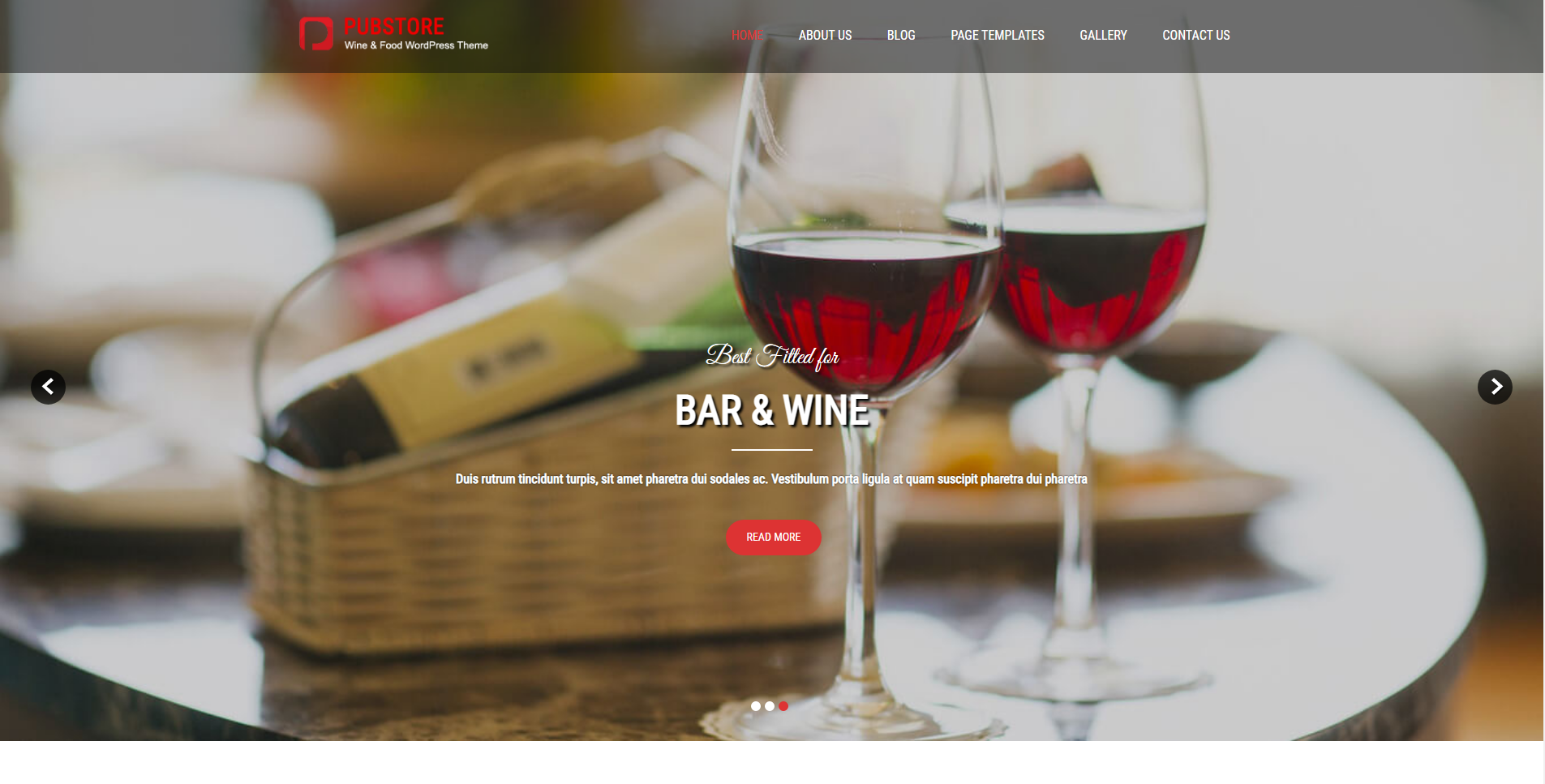 Pub Store - kostenlose WordPress-Designs für Zielseiten