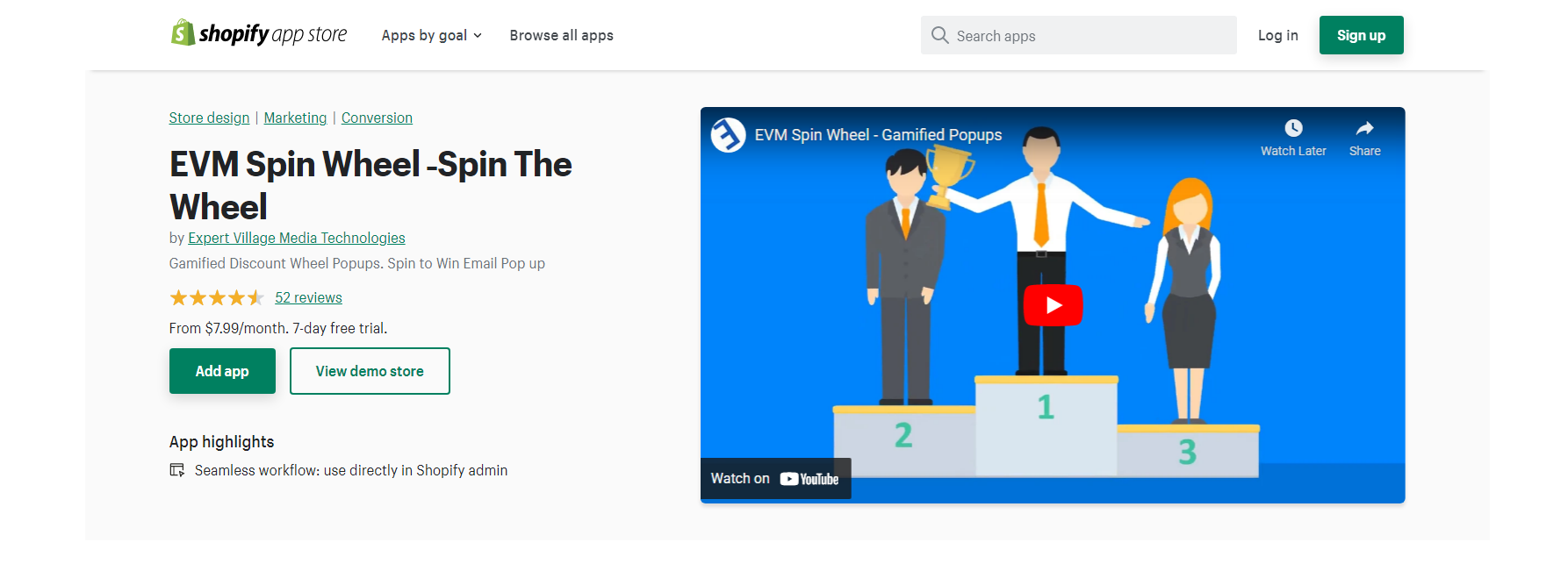 EVM Spin Wheel - Apps Gire a Roda da Shopify