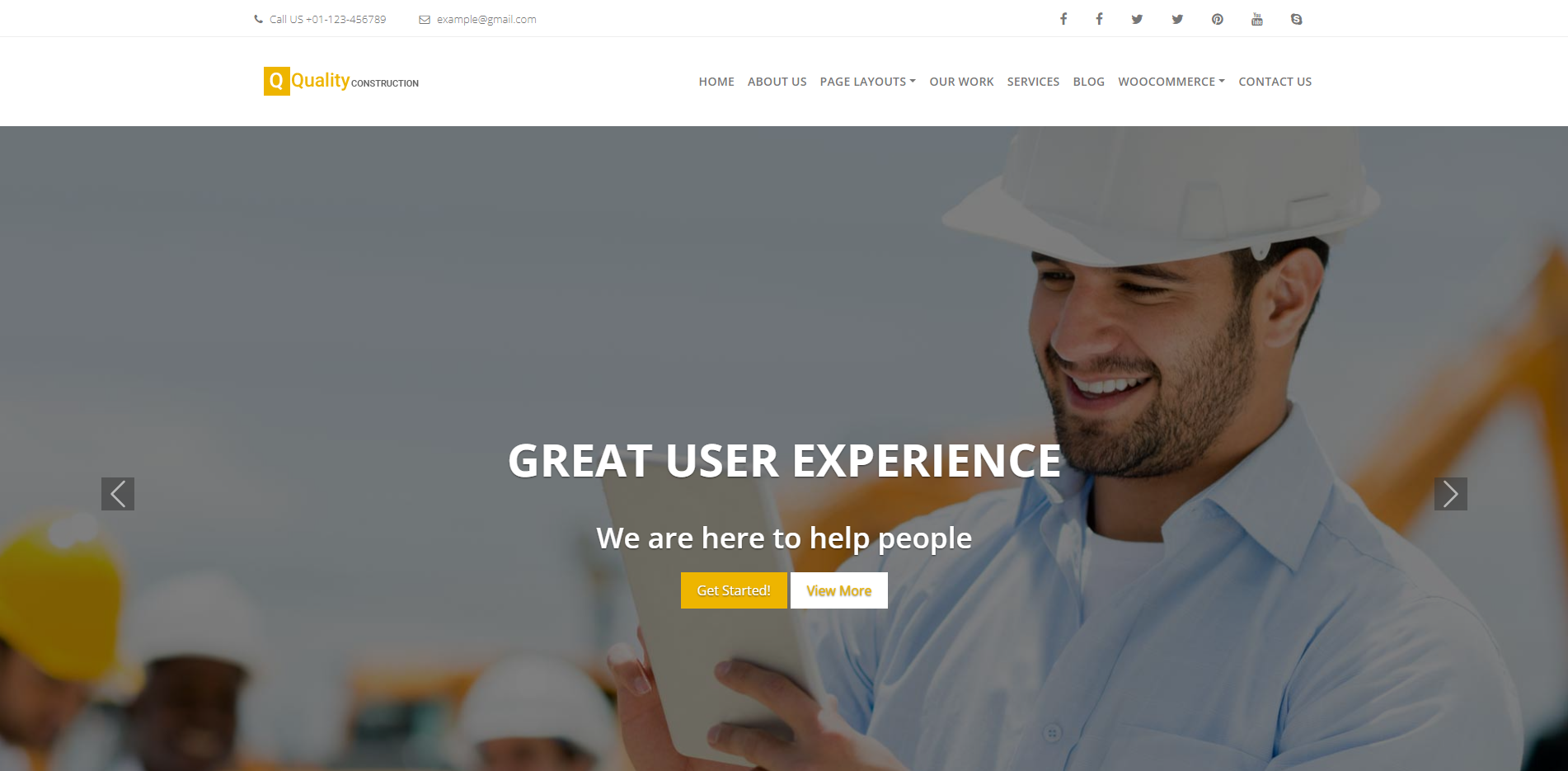 품질 건설 - 무료 WordPress 건설 테마