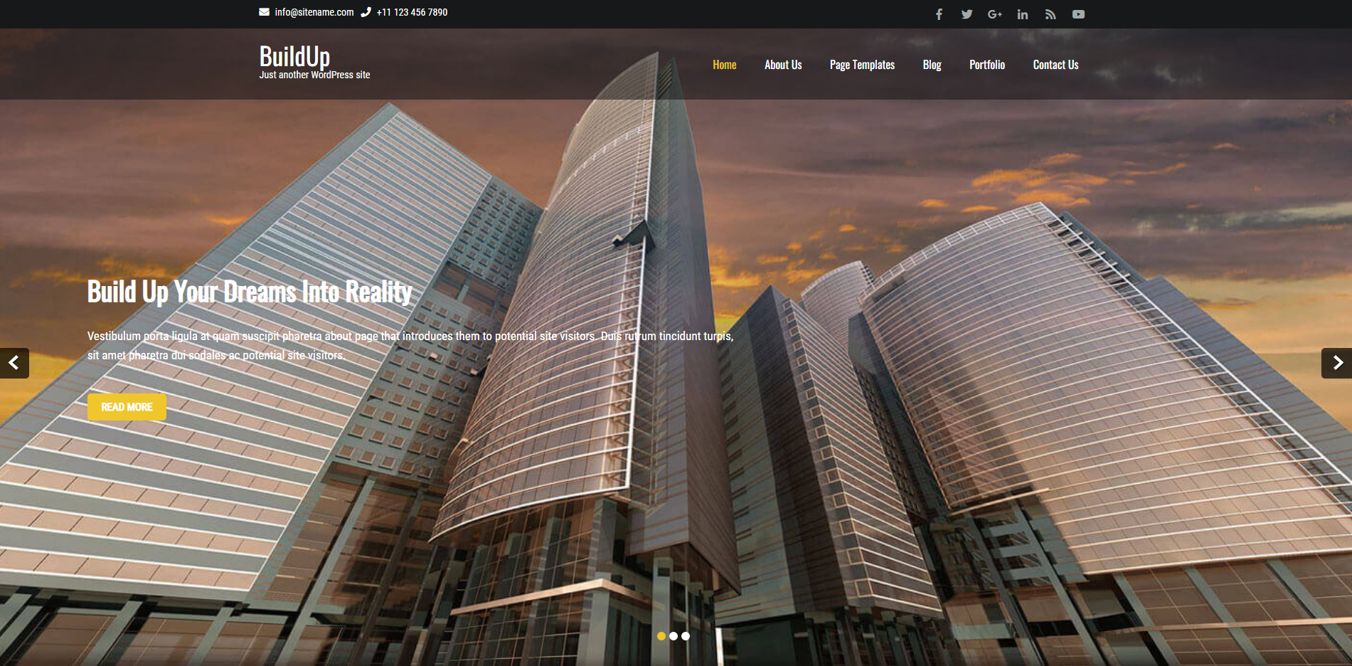 BuildUp - 무료 WordPress 건설 테마