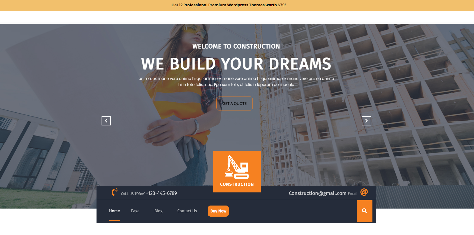 건설 허브 - 무료 WordPress 건설 테마