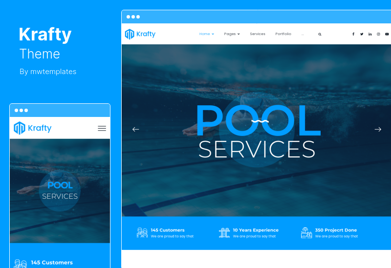 موضوع Krafty - موضوع الإصلاح والبناء WordPress