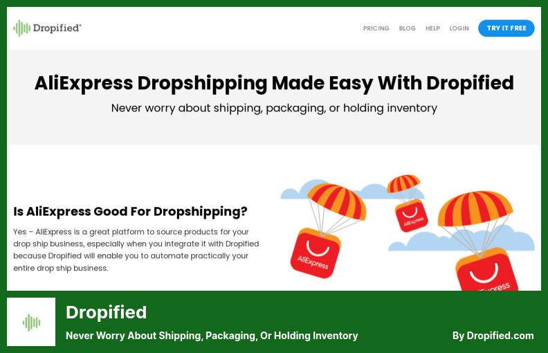 Dropified Plugin - 无需担心运输、包装或持有库存
