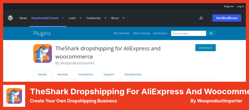适用于 AliExpress 和 woocommerce 插件的 TheShark dropshipping - 创建您自己的 Dropshipping 业务