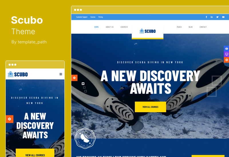 Scubo 主题 - 水肺潜水中心 WordPress 主题