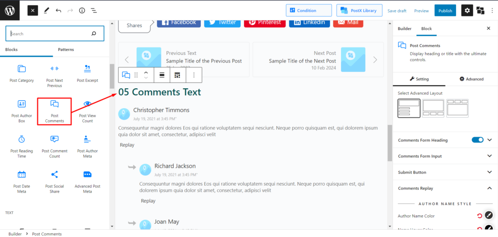 Comment créer et personnaliser un modèle de publication WordPress 7 Post Comments