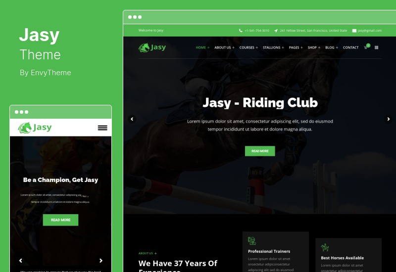 Jasy Theme - Pferde & Ställe WordPress Theme