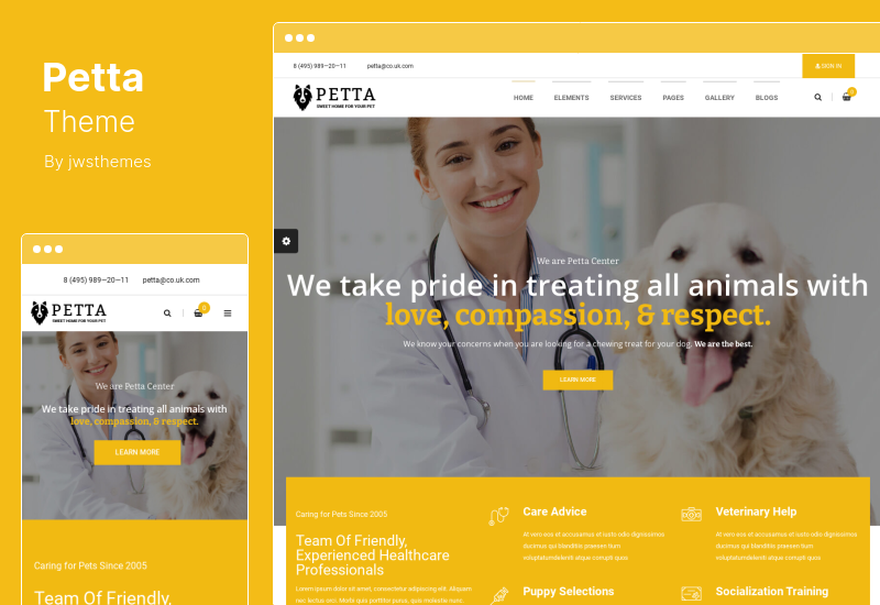 Petta-Thema - Premium-WordPress-Thema für Tierpflege