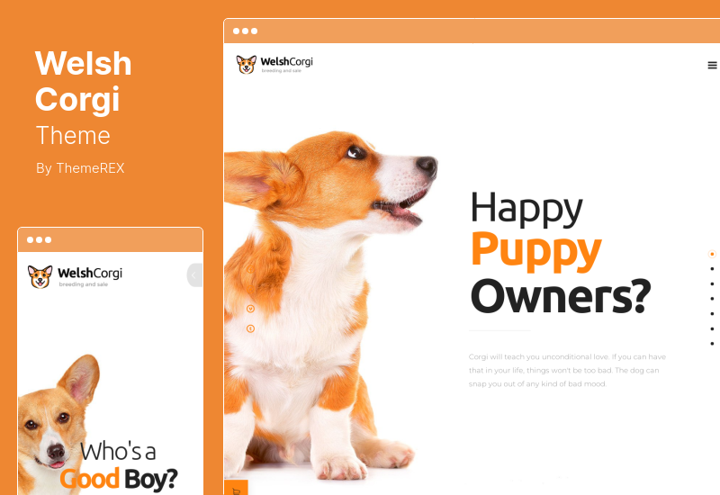 Welsh Corgi Theme - Hundezucht und Verkauf WordPress Theme