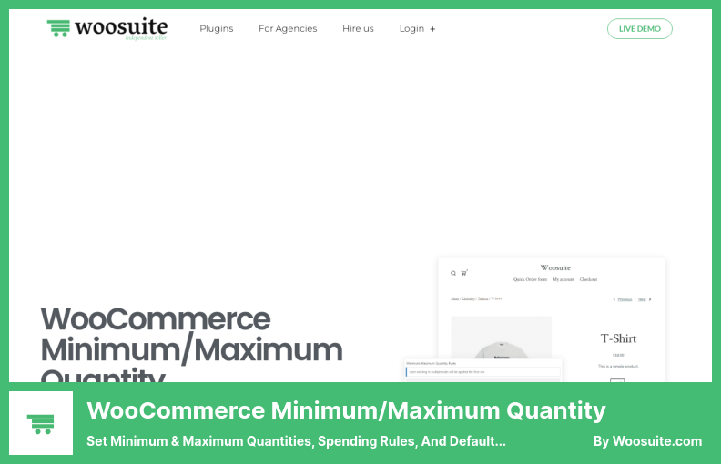 Plugin de quantidade mínima/máxima do WooCommerce - Defina quantidades mínimas e máximas, regras de gastos e padrões