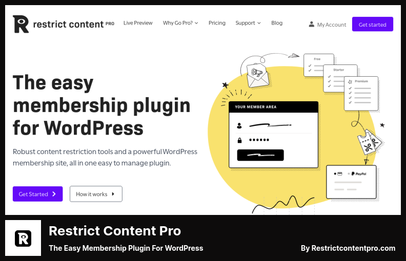 Restringir o plug-in Content Pro - O plug-in de associação fácil para WordPress
