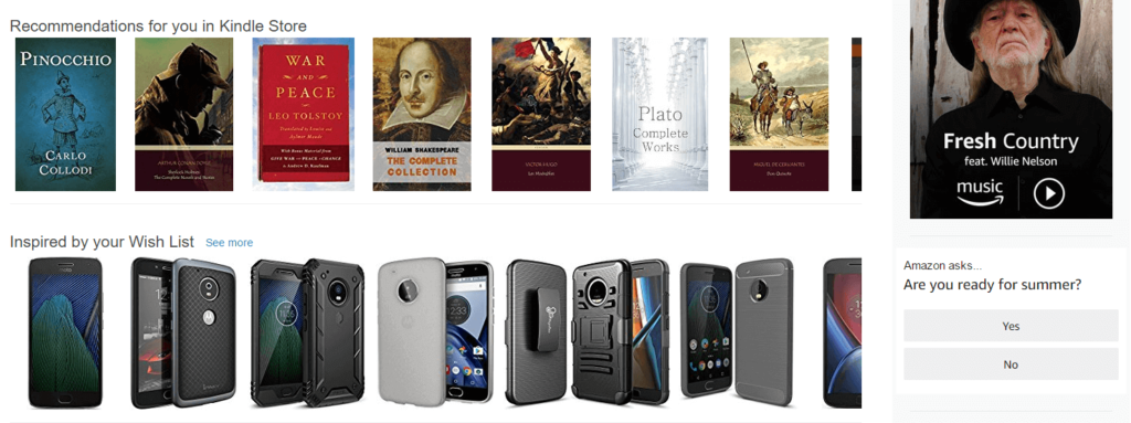 미니멀리즘이 아닌 웹사이트의 예.