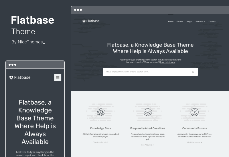 Flatbase Theme - O bază de cunoștințe receptivă și temă Wiki WordPress