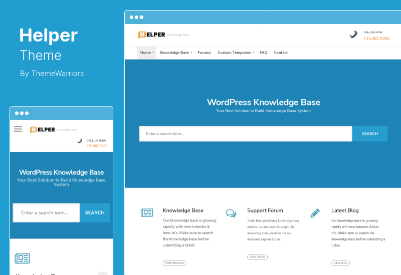 Tema Helper - Tema WordPress de suport pentru baza de cunoștințe
