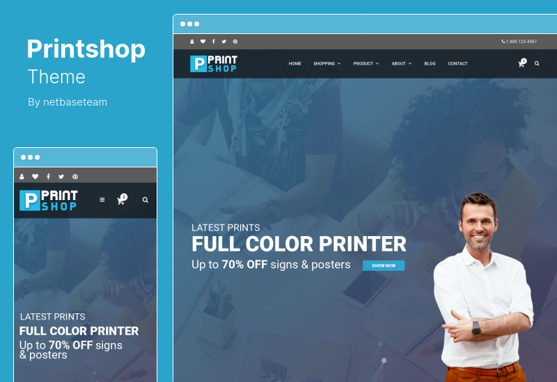 Tema Printshop - Tema WordPress de impressão responsiva