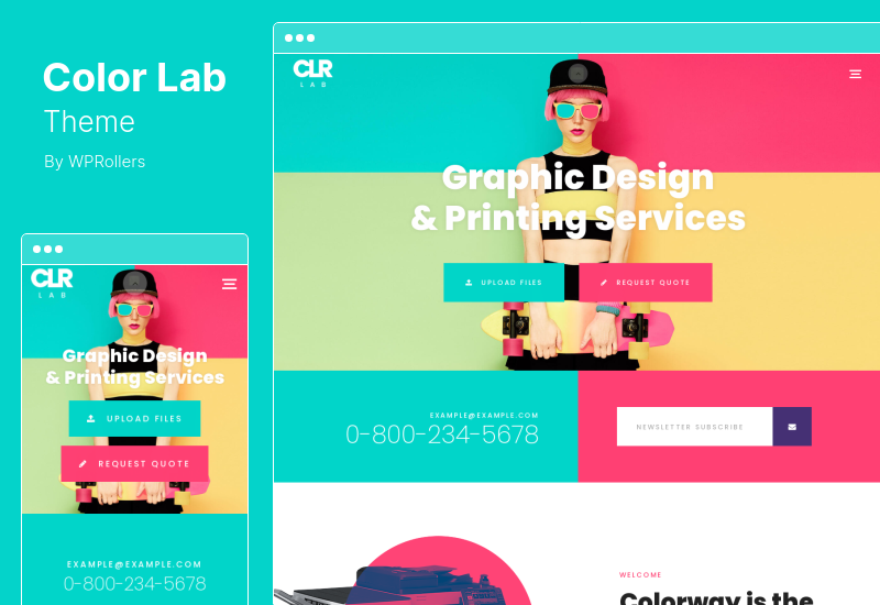 Tema ColorLab - Tema WordPress de serviço de design de impressão