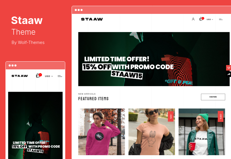 Tema Staaw - Tema WooCommerce para impressão sob demanda
