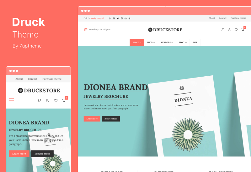 Tema Druck - Tema WooCommerce da loja de impressão