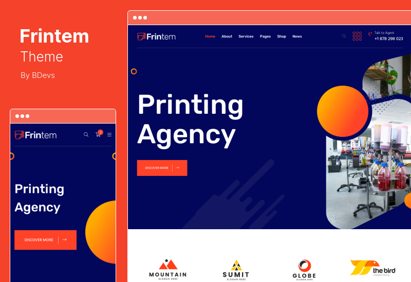 Tema Frintem - Tema WordPress da empresa de impressão