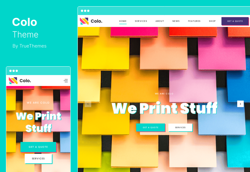 Tema Colo - Tema WordPress de serviços de impressão