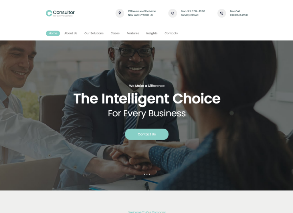 Consultor | Tema WordPress de um consultor financeiro de negócios