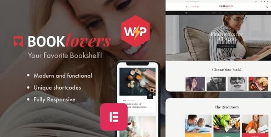 Booklovers - penerbit buku tema WordPress