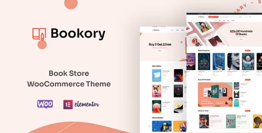 Bookory - tema woocommerce toko buku