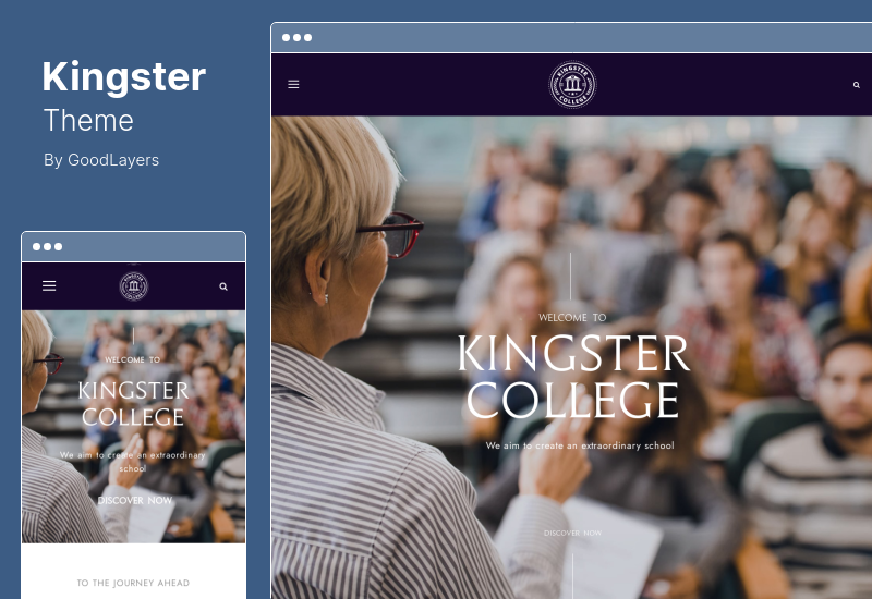 ธีม Kingster - LMS Education สำหรับมหาวิทยาลัย วิทยาลัยและโรงเรียน WordPress Theme