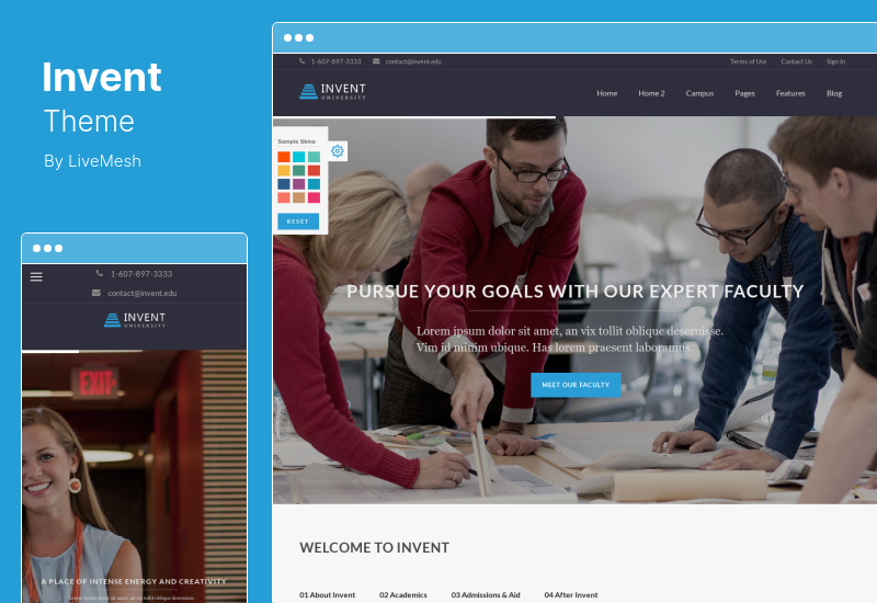Invent Theme - Education Course College WordPress Theme