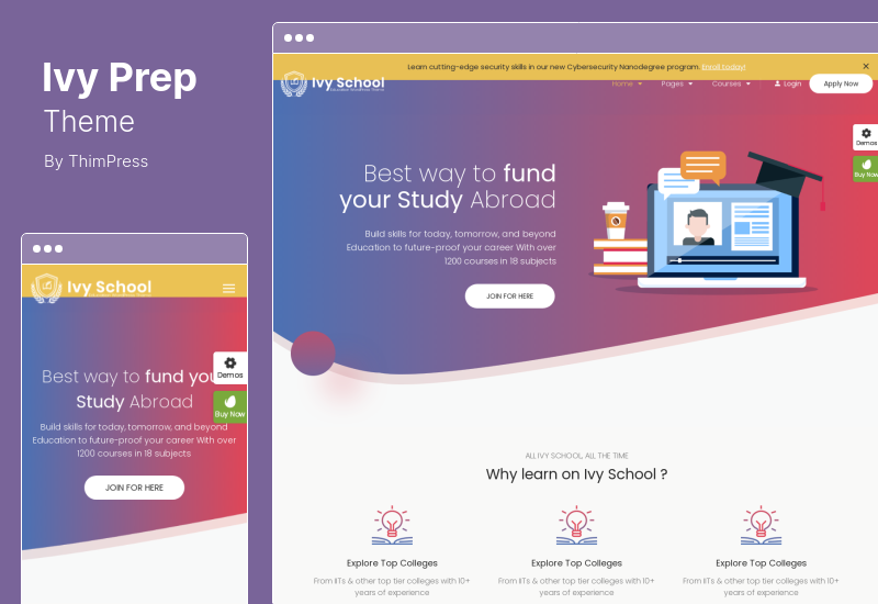 IvyPrep Theme - Education & School WordPress Theme