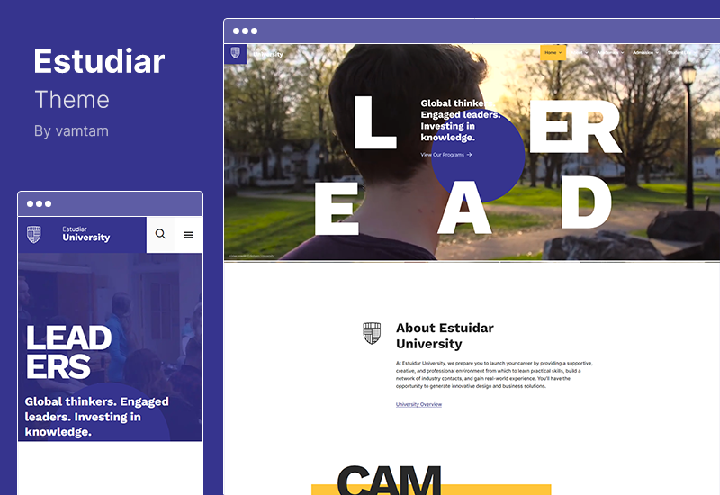 ธีม Estudiar - ธีม WordPress มหาวิทยาลัยวิทยาลัย