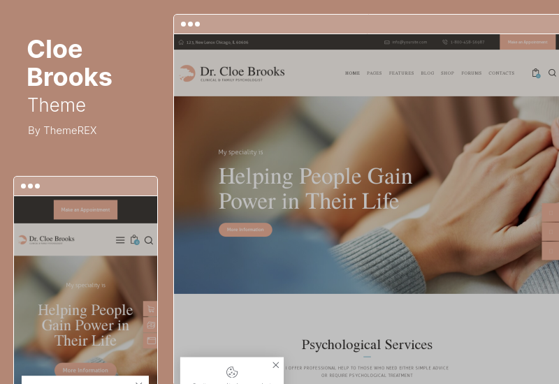 Cloe Brooks Theme - 心理学、カウンセリング、医療の WordPress テーマ