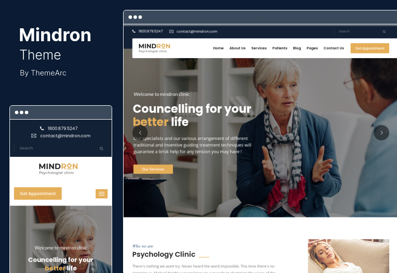 Mindron Theme - 心理学とカウンセリングの WordPress テーマ