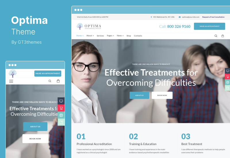 Optima Theme - 心理学とカウンセリングの WordPress テーマ