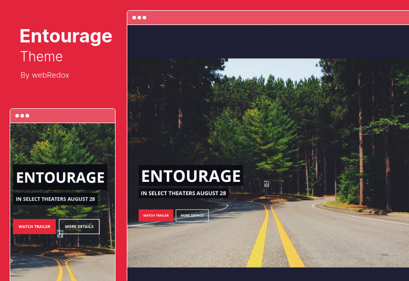 ธีม Entourage - ภาพยนตร์/ภาพยนตร์/ภาพยนตร์/ทีวี WordPress Theme