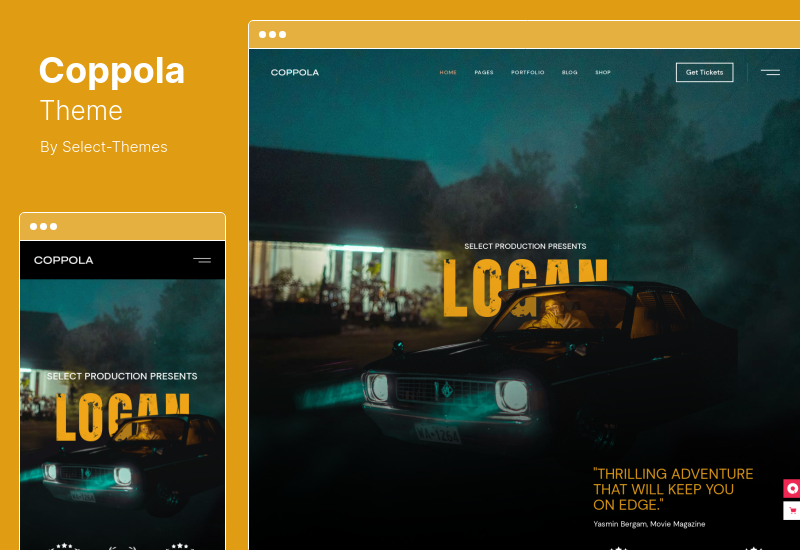 Coppola Theme - การสร้างภาพยนตร์และภาพยนตร์ WordPress Theme
