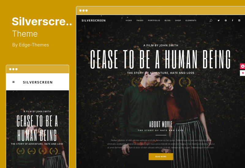 ธีม Silverscreen - ธีม WordPress สำหรับภาพยนตร์ ผู้สร้างภาพยนตร์ บริษัทผู้ผลิต