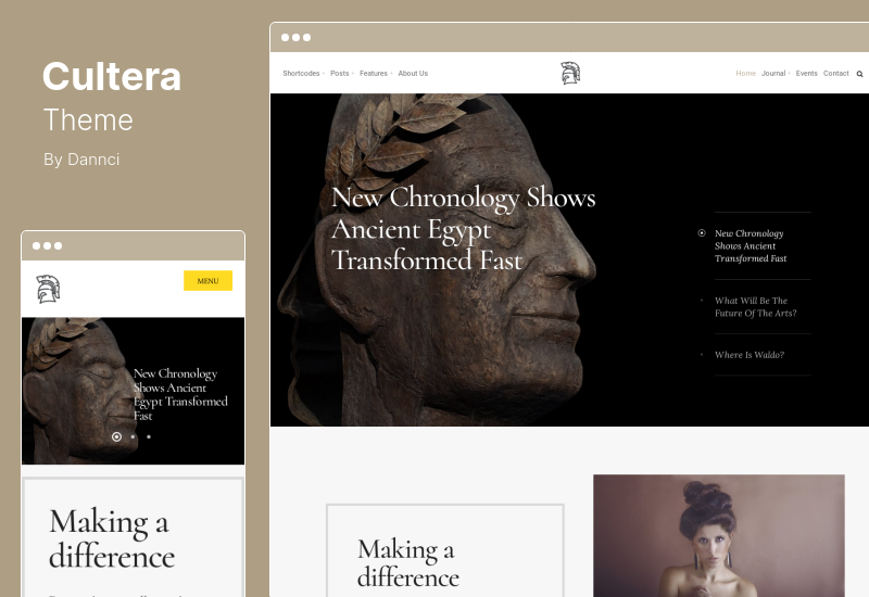 Cultera テーマ - アート & カルチャー WordPress テーマ