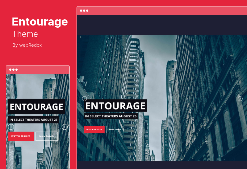 Entourage テーマ - 映画/映画/シネマ/テレビの WordPress テーマ