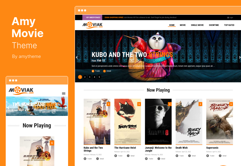 AmyMovie テーマ - 映画と映画の WordPress テーマ