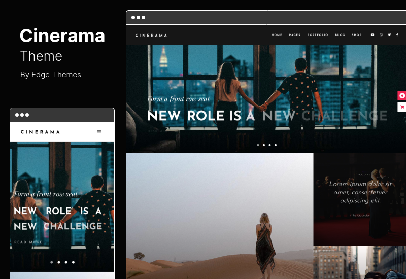 Cinerama Theme - 映画スタジオや映画製作者向けの WordPress テーマ