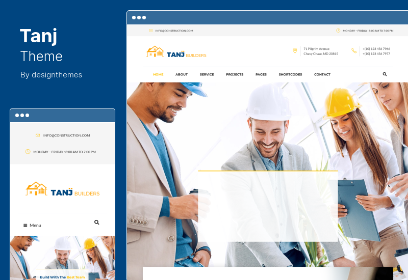 Tanj-Theme - Baukonstruktion & Architektur WordPress-Thema