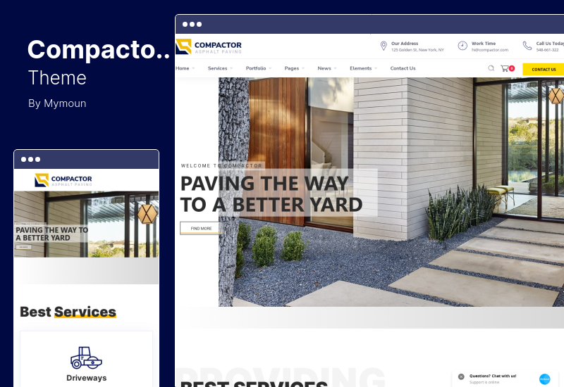 Compactor Theme - Straßenbau-WordPress-Thema