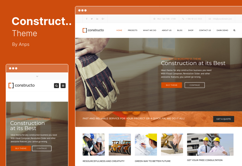 Constructo-Thema – Bau-WordPress-Thema
