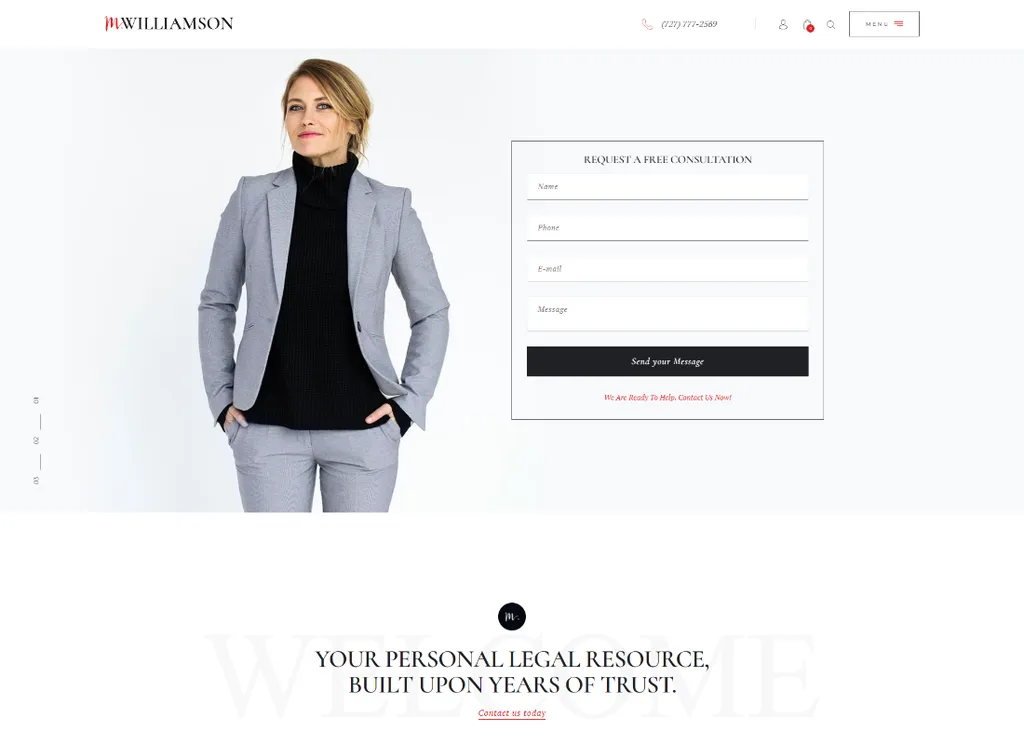 M.Williamson - ทนายความและที่ปรึกษากฎหมาย WordPress Theme