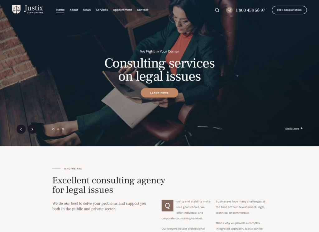 Qwery - ธีม WordPress ธุรกิจอเนกประสงค์