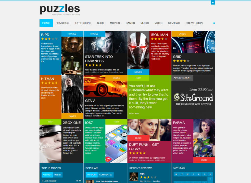 الألغاز - WP Magazine / Review with Store WordPress Theme
